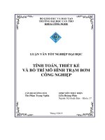 tính toán, thiết kế và bố trí mô hình trạm bơm công nghiệp