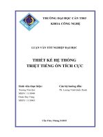 thiết kế hệ thống triệt tiếng ồn tích cực