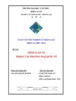 LUẬN VĂN PHÁP LUẬT VỀ TRỌNG TÀI THƯƠNG MẠI QUỐC TẾ