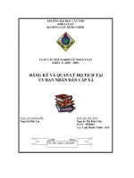 LUẬN VĂN ĐĂNG KÝ VÀ QUẢN LÝ HỘ TỊCH CHO UBND CẤP XÃ