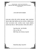 Giáo dục lòng yêu nước cho học sinh trường THPT quảng xương 4 thông qua việc vận dụng tấm gương cách mạng trong giảng dạy bài 14 môn GDCD lớp 10 