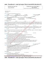 Đề thi thử 2016 THPT quốc gia môn sinh trường thpt  ngọc tảo lần 1 