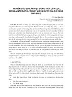 NGHIÊN CỨU SỰ LÀM VIỆC ĐỒNG THỜI CỦA CỌC , MÓNG & NỀN ĐẤT DƯỚI ĐÁY MÓNG ĐƯỢC GIA CỐ BẰNG TOP-BASE