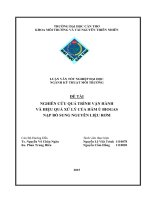 nghiên cứu quá trình vận hành và hiệu quả xử lý của hầm ủ biogas nạp bổ sung nguyên liệu rơm