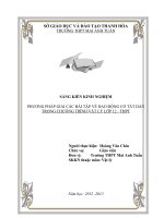 Phương pháp giải các bài tập về dao động cơ tắt dần trong chương trình vật lý lớp 12   THPT 