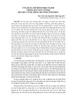 ỨNG DỤNG MÔ HÌNH MIKE FLOOD TRONG BÀI TOÁN VỠ ĐẬP HỒ CHỨA NƯỚC ĐỒNG MỎ TỈNH VĨNH PHÚC