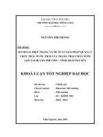 Đánh Giá Hiện Trạng Và Đề Xuất Giải Pháp Quản Lý Chất Thải, Nước Thải Của Trang Trại Chăn Nuôi Lợn Tại Huyện Phổ Yên – Tỉnh Thái Nguyên