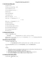 Công thức hình giải tích đầy đủ