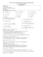 Tổng hợp trọng tâm kiến thức toán 12 HK1