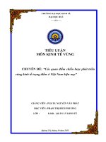 Các quan điểm chiến lược phát triển vùng kinh tế trọng điểm ở Việt Nam hiện nay