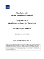 Yêu cầu An toàn đối với người dân tộc thiểu số Tài liệu cơ bản về Lập kế hoạch và Thực hiện Thông lệ tốt