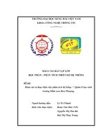 Khảo sát và thực hiện việc phân tích hệ hống  “ quản lí học sinh trường mầm non hoa phượng 