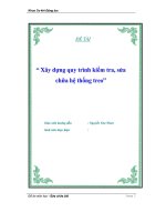 Xây dựng quy trình kiểm tra, sửa chữa hệ thống treo