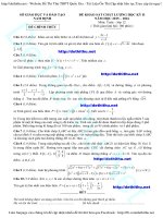 Đề thi thử THPT quốc gia môn toán sở GD  đt nam định có đáp án chi tiết