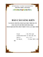 VẬN DỤNG PHƯƠNG PHÁP dạy học THEO dự án CHO CHUYÊN đề PHÂN bón HOÁ học NHẰM ĐỊNH HƯỚNG PHÁT TRIẾN NĂNG lực học SINH 
