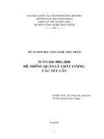 Đồ án TCVN ISI 9001:2008 Hệ thống quản lý chất lượng các yêu cầu