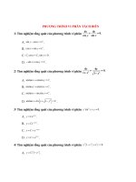 BÀI TẬP GIẢI PHƯƠNG TRÌNH VI PHÂN