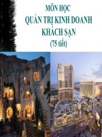 bài trình chiếu môn Quản trị kinh doanh khách sạn 75 tiết