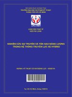 Nghiên cứu sự truyền và tổn hao năng lượng trong hệ thống truyền lực xe hybrid 