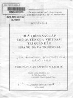Quá trình xác lập chủ quyền của việt nam tại quần đảo hoàng sa và trường sa 
