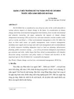 QUẢN LÝ MÔI TRƯỜNG ĐÔ THỊ THÀNH PHỐ HỒ CHÍ MINH TRƯỚC VIỄN CẢNH BIẾN ĐỔI KHÍ HẬU