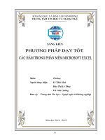 skkn phương pháp dạy tốt các hàm trong phần mềm microsoft excel 