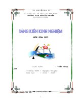 SKKN các phương pháp lập công thức phân tử của hợp chất hữu cơ dành cho học sinh THCS 