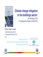 Climate change mitigation in the buildings sector: the findings of the 4 Assessment Report of the IPCC