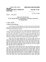 báo cáo tham luận về việc bảo tồn bản sắc văn hóa dân tộc  khôi phục và phát triển trên địa bàn huyện