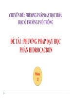 phương pháp dạy học phần hóa học hidrocacbon