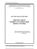 BÀI THU HOẠCH MÔN HỌC PHƯƠNG PHÁP NGHIÊN CỨU KHOA HỌC TRONG TIN HỌC 40 nguyên tắc sáng tạo