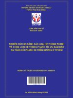 Nghiên cứu so sánh các loại hệ thống phanh và chọn loại hệ thống phanh tối ưu đảm bảo an toàn khi phanh xe trên đường ở TPHCM 