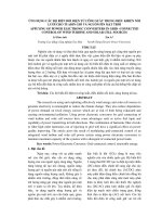 ỨNG DỤNG CÁC BỘ BIẾN ĐỔI ĐIỆN TỬ CÔNG SUẤT TRONG ĐIỀU KHIỂN NỐI LƯỚI CHO TUABIN GIÓ VÀ NGUỒN PIN MẶT TRỜI