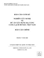 NGHIÊN CỨU SƠ BỘ VỀ DỨ ÁN XÂY DỰNG HẠ TẦNG CẢNG LẠCH HUYỆN, VIỆT NAM