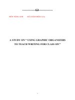 A STUDY ON “ USING GRAPHIC ORGANIZERS  TO TEACH WRITING FOR CLASS 10v 