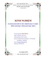 skkn sử dụng bản đồ tư duy trong dạy và học môn giáo dục công dân bậc THCS 