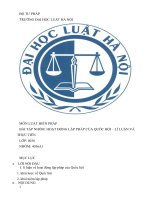 hoạt động lập pháp của quốc hội  lí luận và thực tiễn