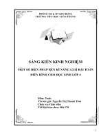 skkn một số biện pháp rèn kĩ năng giải bài toán điển hình cho học sinh lớp 4 