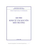 KINH TẾ TÀI NGUYÊN MÔI TRƯỜNG