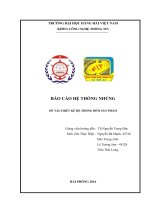 BÁO cáo hệ THỐNG NHÚNG đề TÀITHIẾT kế hệ THỐNG đếm sản PHẨM 