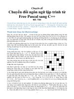 Chuyển đổi ngôn ngữ lập trình từ free pascal sang c++ 