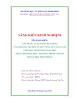skkn xây dựng và sử dụng hệ thống câu hỏi, bài tập rèn luyện năng lực sáng tạo cho học sinh trong dạy học phần sinh thái học   chương trình chuyên trung học phổ thông 