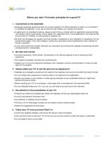 Viết CV tiếng anh đơn giản