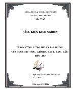 skkn tăng cường hứng thú và tập trung của học sinh trong giờ học vật lí bằng các trò chơi 