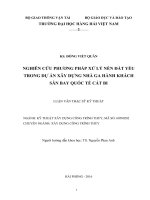 NGHIÊN cứu PHƯƠNG PHÁP xử lý nền đất yếu TRONG dự án xây DỰNG NHÀ GA HÀNH KHÁCH sân BAY QUỐC tế cát BI 