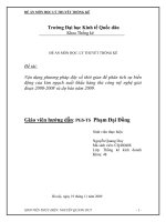 Đề án vận dụng phương pháp dãy số thời gian để phân tích sự biến động của kim ngạch xuất khẩu hàng thủ công mỹ nghệ giai đoạn 2000 2008 và dự báo năm 2009 