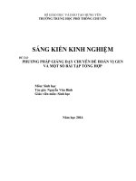 skkn phương pháp giảng dạy chuyên đề hoán vị gen và một số bài tập tổng hợp 