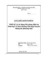 Thiết kế và sử dụng bài giảng điện tử sinh học 12 theo hướng tích hợp truyền thông đa phương tiện 