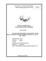 sáng kiến kinh nghiệm xây dựng hồ sơ tư liệu điện tử phần lịch sử thế giới cận đại, SGK lịch sử 11, ban cơ bản   THPT 