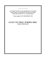 Các nhân tố ảnh hưởng tới động cơ làm việc thực trạng và giải pháp tại công ty TNHH in và văn hóa phẩm